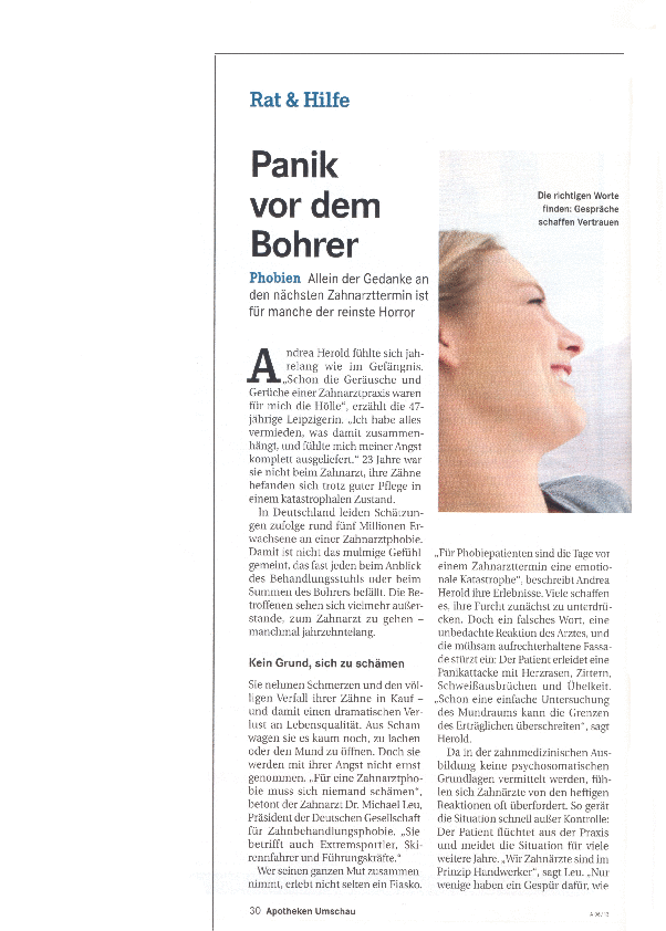 Panik vor dem Bohrer
